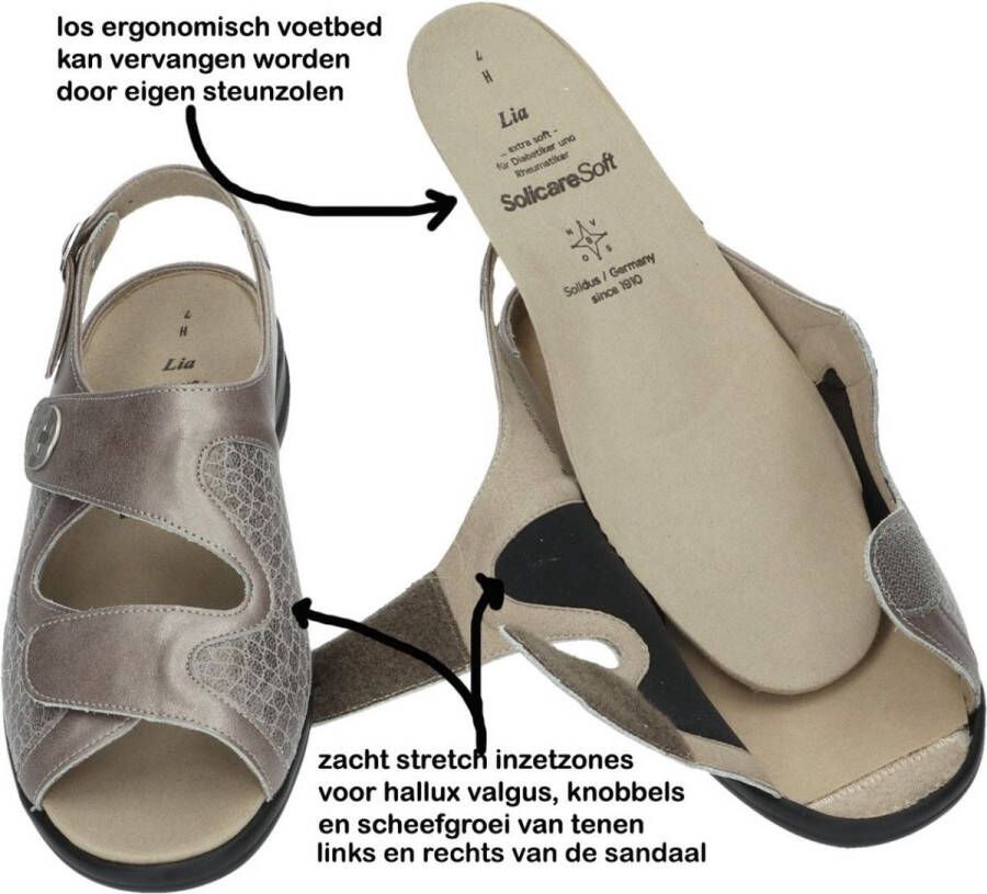 Solidus Solid Dames brons sandalen