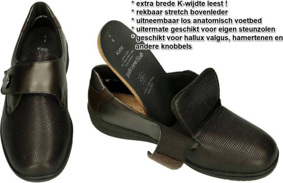 Solidus Solid Dames bruin donker lage gesloten schoenen - Foto 6