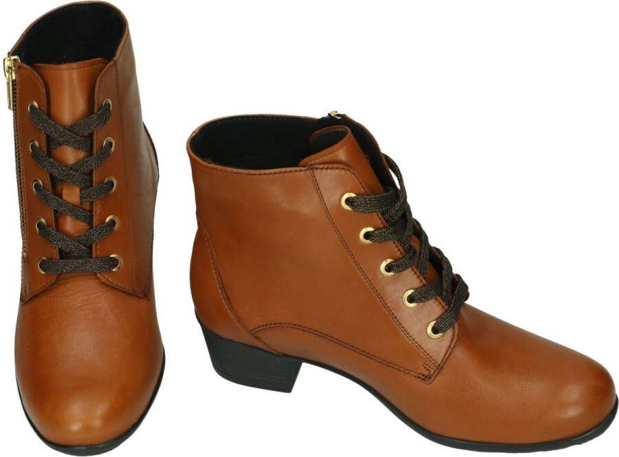 Solidus Solid Dames cogna caramel enkellaarzen