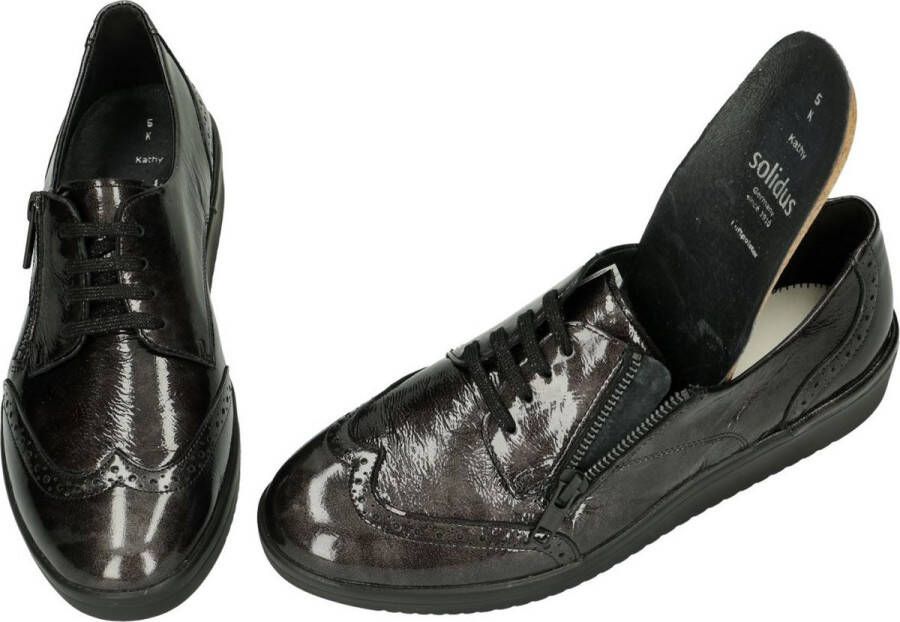 Solidus Solid Dames grijs donker lage gesloten schoenen