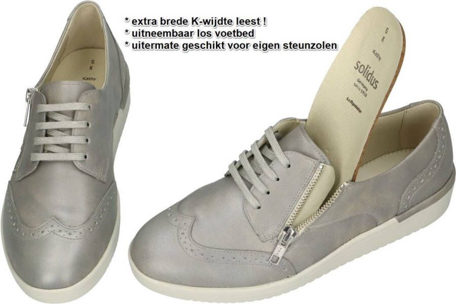 Solidus Solid Dames grijs lage gesloten schoenen - Foto 5