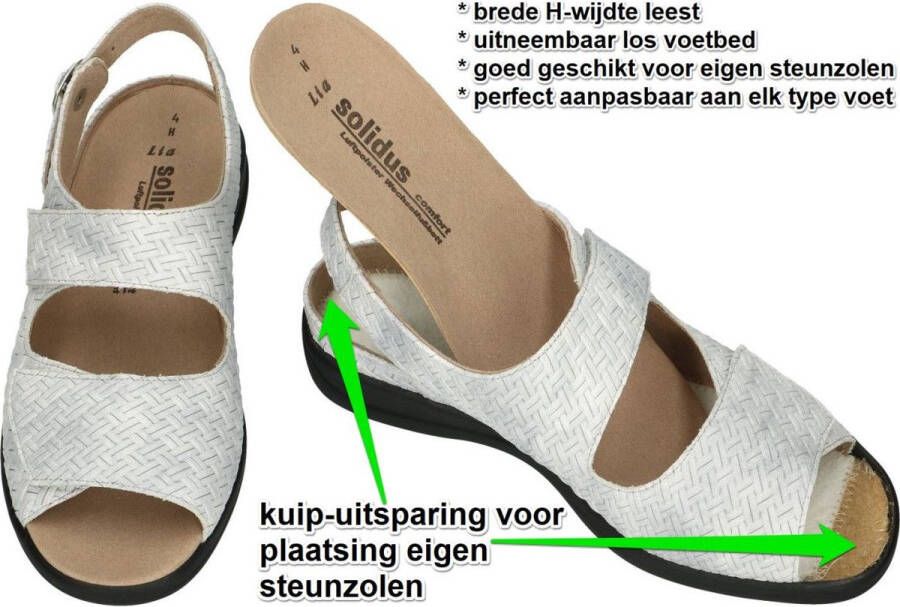Solidus Solid Dames grijs sandalen
