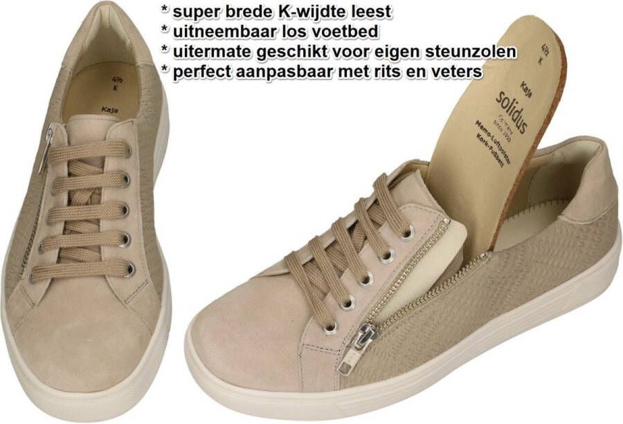 Solidus Solid Dames taupe sneakers