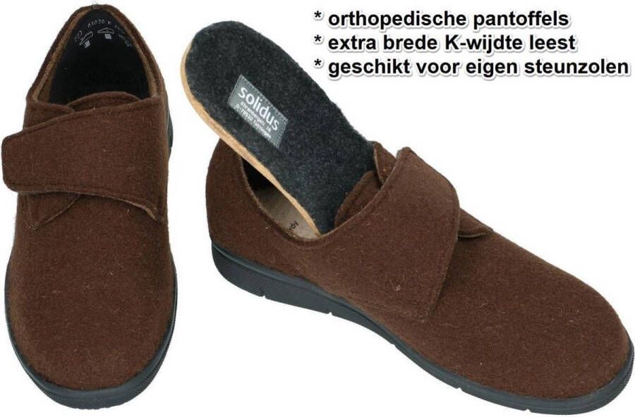 Solidus Solid Heren bruin donker pantoffels & slippers - Foto 2