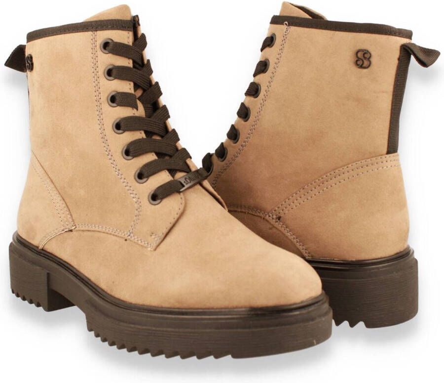 s.Oliver Veterboots taupe Synthetisch