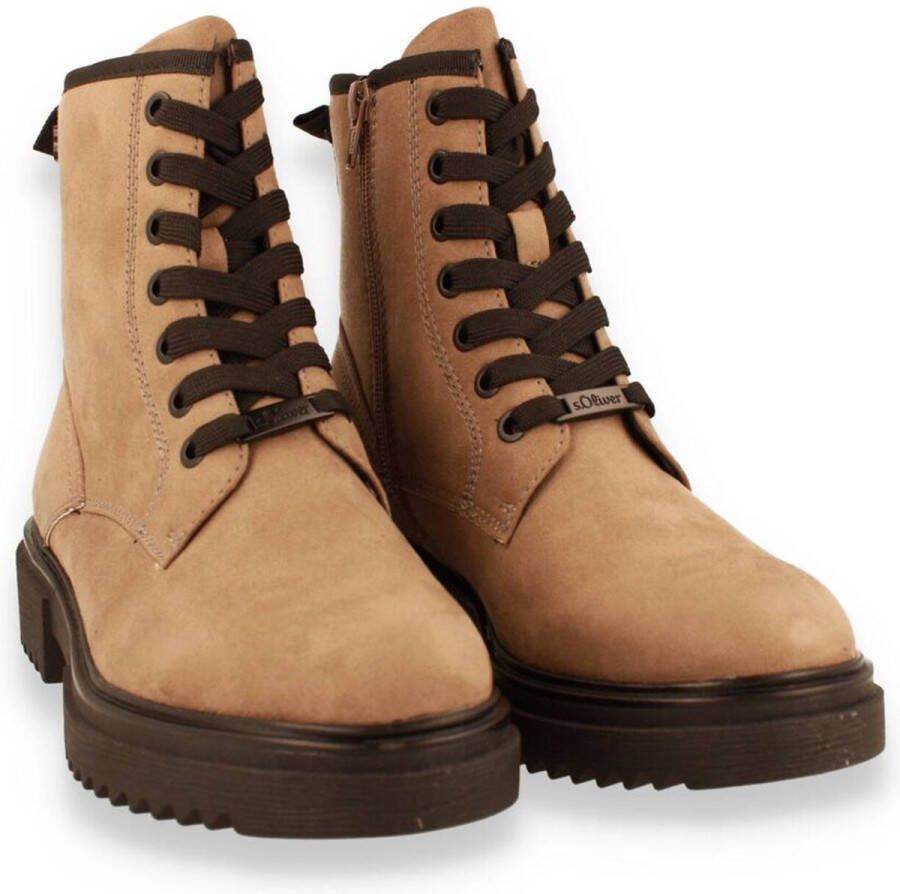 s.Oliver Veterboots taupe Synthetisch