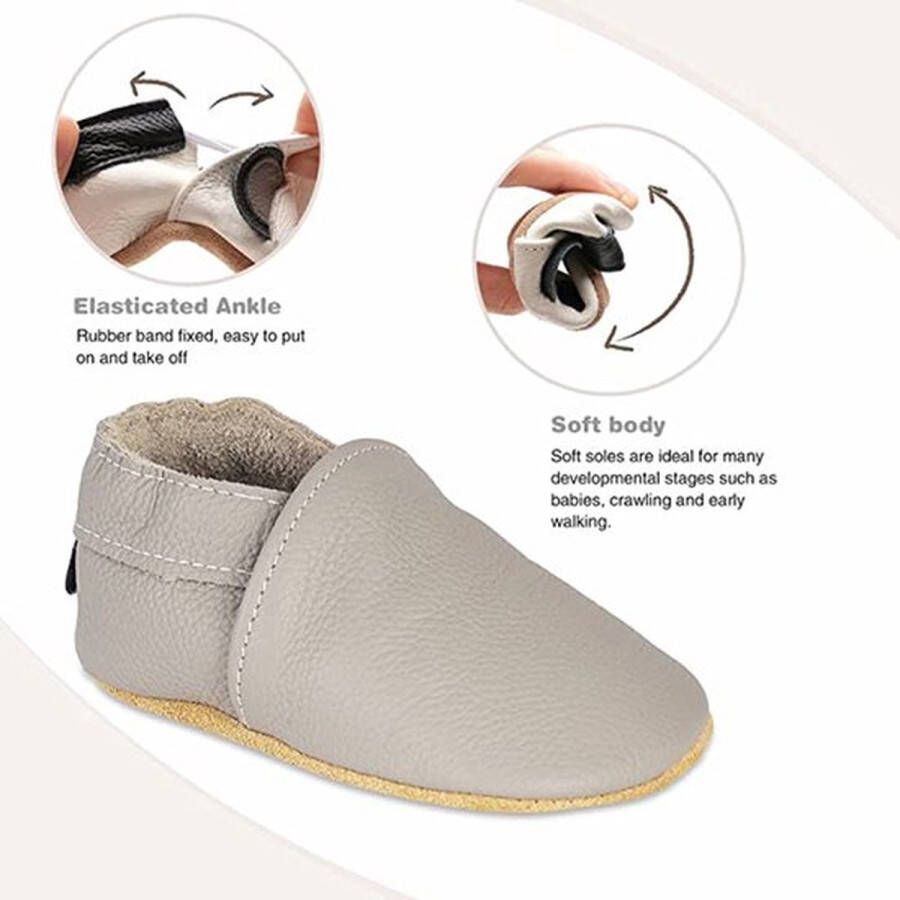 SOMIC Babyschoenen Leer Baby Schoenen Zachte Zool Babyschoentjes Flexibele Zool Antislip Eerste Loopschoentjes -Zachte Leren maat M Koalaworld.kgm - Foto 3