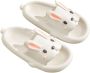 SOMIC Unisex Slippers- heren Badslippers antislip ultralichte platte zachte Sloffen -Pantoffels Heren Dames Douchepantoffels Pasen gift van konijn slippers- konijn slides - Wit - Thumbnail 11