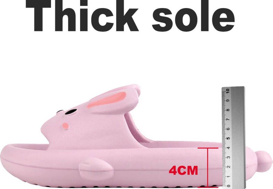 SOMIC Paashaas Dames Badslippers Meisjes Slippers Pasen Kinderpaashaas -Kids Teenslippers Schattige konijn slides - Roze