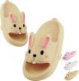 SOMIC Unisex Slippers- heren Badslippers antislip ultralichte platte zachte Sloffen -Pantoffels Heren Dames Douchepantoffels Pasen gift van konijn slippers- konijn slides - Geel - Thumbnail 10