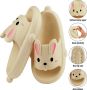 SOMIC Unisex Slippers- heren Badslippers antislip ultralichte platte zachte Sloffen -Pantoffels Heren Dames Douchepantoffels Pasen gift van konijn slippers- konijn slides - Geel - Thumbnail 5