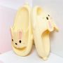 SOMIC Unisex Slippers- heren Badslippers antislip ultralichte platte zachte Sloffen -Pantoffels Heren Dames Douchepantoffels Pasen gift van konijn slippers- konijn slides - Geel - Thumbnail 6