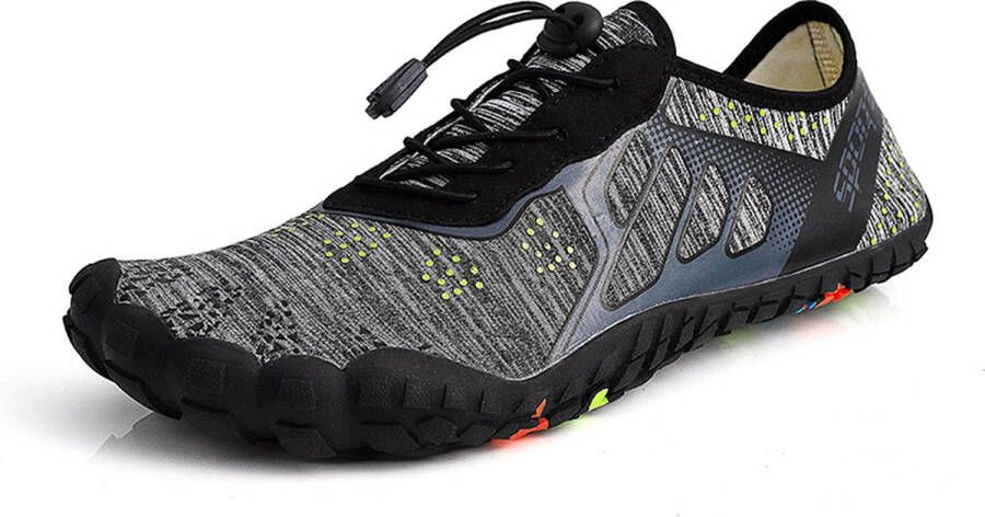 SOMIC Waterschoenen Aquaschoenen Pool Waterschoenen Barefoot Schoenen Trail Running Schoenen Fitnessschoenen -Outdoor Ademend Antislip Instelbaar Schnell Trocknend trailschoenen Zwart