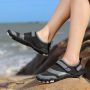 SOMIC Waterschoenen Aquaschoenen Trail Running Schoenen Fitnessschoenen -Outdoor Ade d Antislip Instelbaar Klittenband Schnell Trocknend trailschoenen Zwart - Thumbnail 2