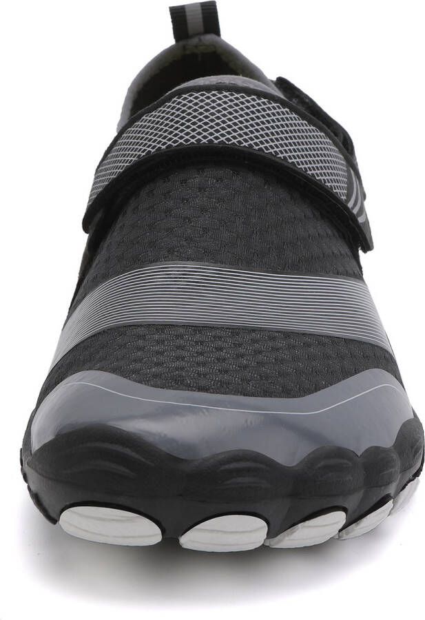 SOMIC Waterschoenen Aquaschoenen Trail Running Schoenen Fitnessschoenen -Outdoor Ademend Antislip Instelbaar Klittenband Schnell Trocknend trailschoenen Zwart