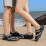 SOMIC Waterschoenen Aquaschoenen Trail Running Schoenen Fitnessschoenen -Outdoor Ade d Antislip Instelbaar Klittenband Schnell Trocknend trailschoenen Zwart - Thumbnail 9