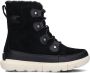 Gorpcore Sorel Explorer Ii Joan Faux Fur Wp Vachtlaarzen Warme Laarzen Dames Zwart - Thumbnail 4