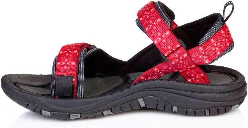 Source Classic Sandaal dames Wandelsandalen Vrouwen rood zwart wit