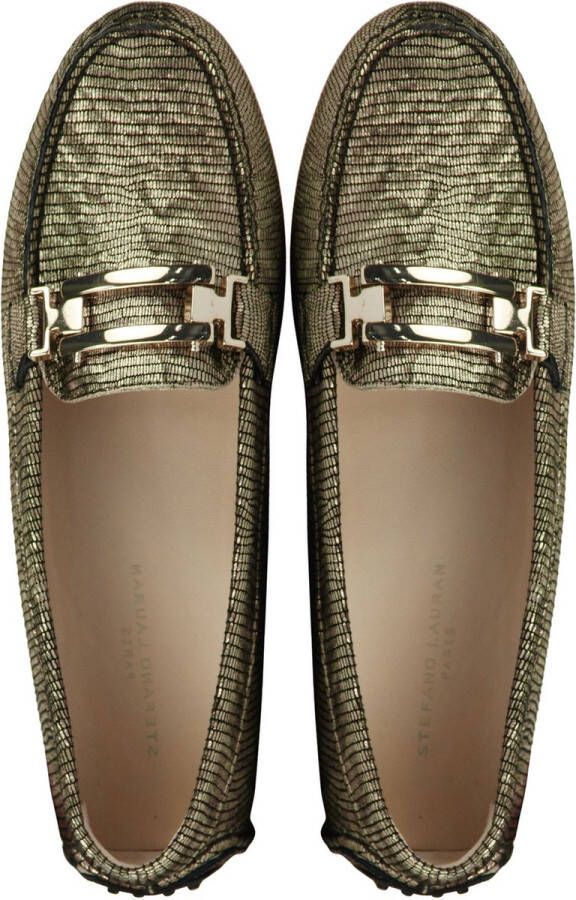 Stefano Lauran Instappers Loafers Dames Damesschoenen Leer S3038 Goud