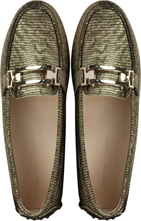 Stefano Lauran Instappers Loafers Dames Damesschoenen Leer S3038 Goud