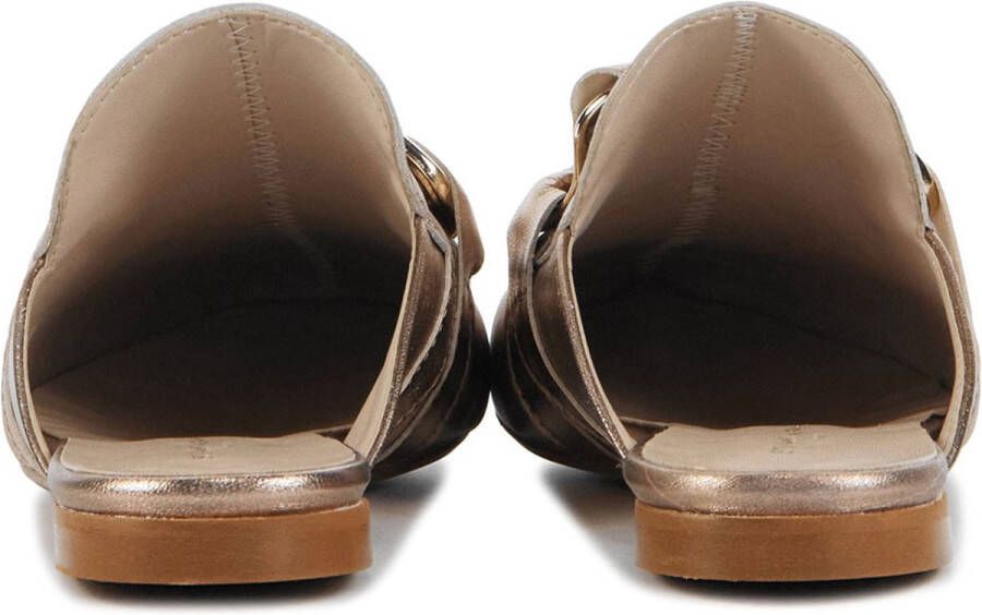 Stefano Lauran Muiltjes Female Sandalen Instappers Damesschoenen Leer S3088 Rose goud