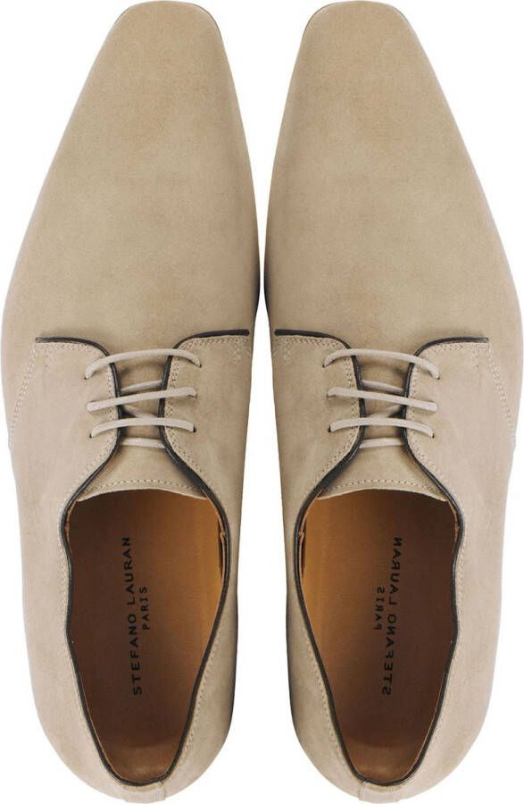 Stefano Lauran Veterschoenen Heren Schoenen Suède S3085. Zand