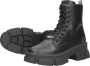 Steve Madden Chunky Sole Leren Laarzen Black Dames - Thumbnail 12