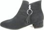 Stravers Grote Maten Schoenen Stravers Enkellaarsjes met Lage Hak Zwart Grote Maten Korte Laarsjes - Thumbnail 3