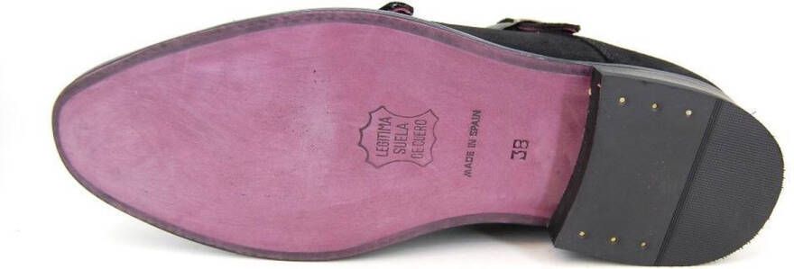 Stravers Grote Maten Schoenen Stravers Gespschoenen Zwart Suede Grote Maten Herenschoenen met Gesp