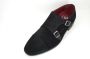 Stravers Grote Maten Schoenen Stravers Gespschoenen Zwart Suede Grote Maten Herenschoenen met Gesp - Thumbnail 8