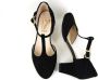 Stravers Grote Maten Schoenen Stravers Pumps met T-Bandje Zwart Suede Grote Maten Damesschoenen - Thumbnail 3
