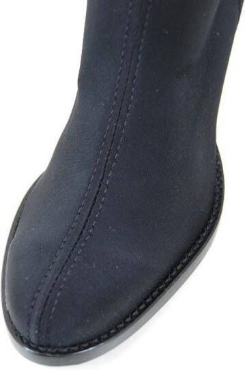 Stravers Grote Maten Schoenen Stravers Stretch Laarzen Zwart Lang Lage Hak. Grote Maten Elastische Laarzen