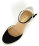 Stravers Grote Maten Schoenen Stravers Zwarte Espadrilles met Sleehak Grote Maten Sleehakken - Thumbnail 3