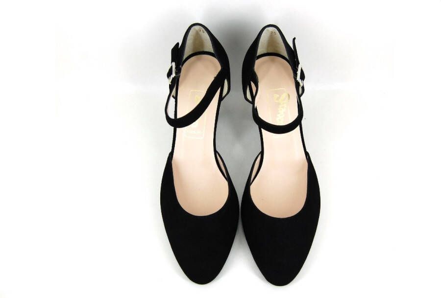 Stravers Grote Maten Schoenen Stravers Zwarte Pumps met Enkelbandje Grote Maten Elegante Pumps met Hak