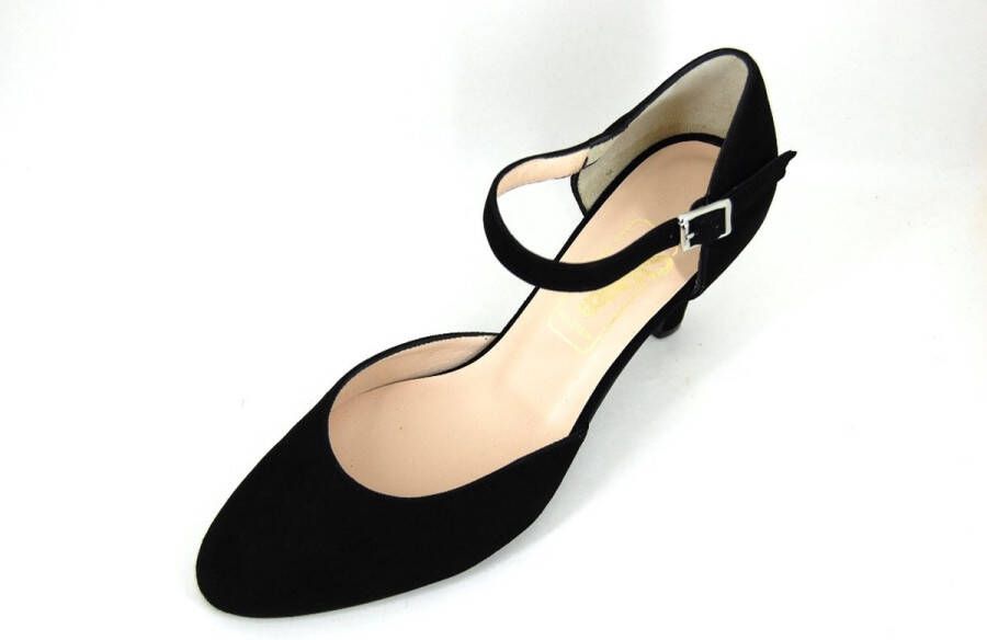 Stravers Grote Maten Schoenen Stravers Zwarte Pumps met Enkelbandje Grote Maten Elegante Pumps met Hak