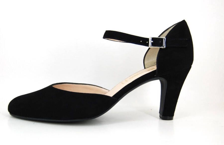 Stravers Grote Maten Schoenen Stravers Zwarte Pumps met Enkelbandje Grote Maten Elegante Pumps met Hak