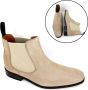 Stravers Kleine Maten Schoenen Stravers Beige Chelsea Boots Heren Kleine Maten Nette Enkellaarzen - Thumbnail 2