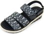 Stravers Kleine Maten Schoenen Stravers Comfortabele Raffia Look Sandalen Uitneembaar Voetbed Kleine Maten Zwarte Leren Sandalen - Thumbnail 3