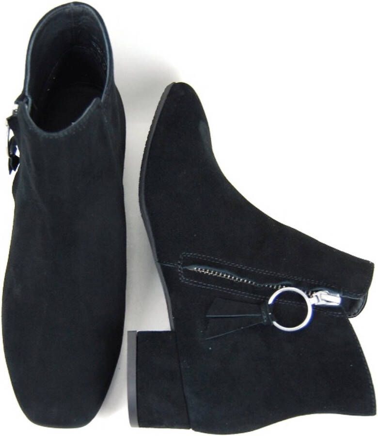 Stravers Kleine Maten Schoenen Stravers Enkellaarsjes met Lage Hak Zwart Kleine Maten Dames Korte Laarsjes
