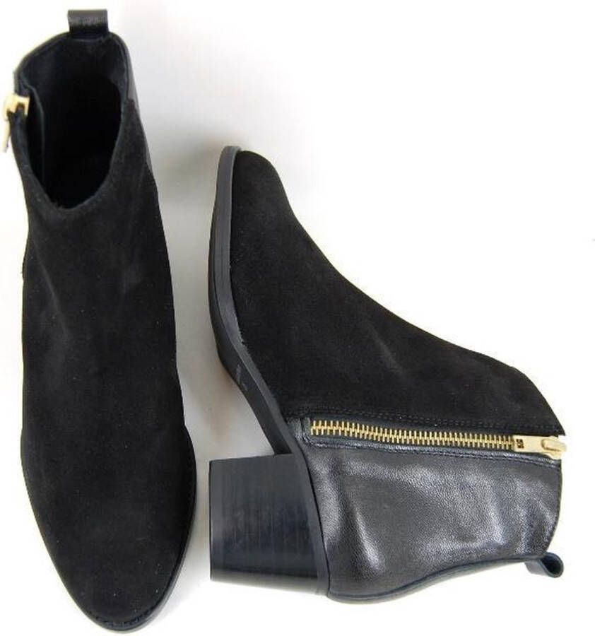 Stravers Kleine Maten Schoenen Stravers Enkellaarzen met Lage Hak Zwart Kleine Maten Korte Dames Laarsjes