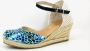 Stravers Kleine Maten Schoenen Stravers Espadrilles met Sleehak Blauw Kleine Maten Dames Sandalen - Thumbnail 8