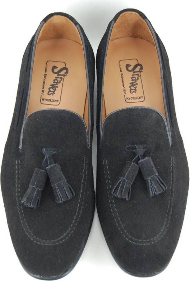 Stravers Kleine Maten Schoenen Stravers Instappers met Kwastjes Heren Kleine Maten Tassel Loafers Zwart