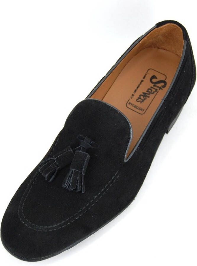 Stravers Kleine Maten Schoenen Stravers Instappers met Kwastjes Heren Kleine Maten Tassel Loafers Zwart
