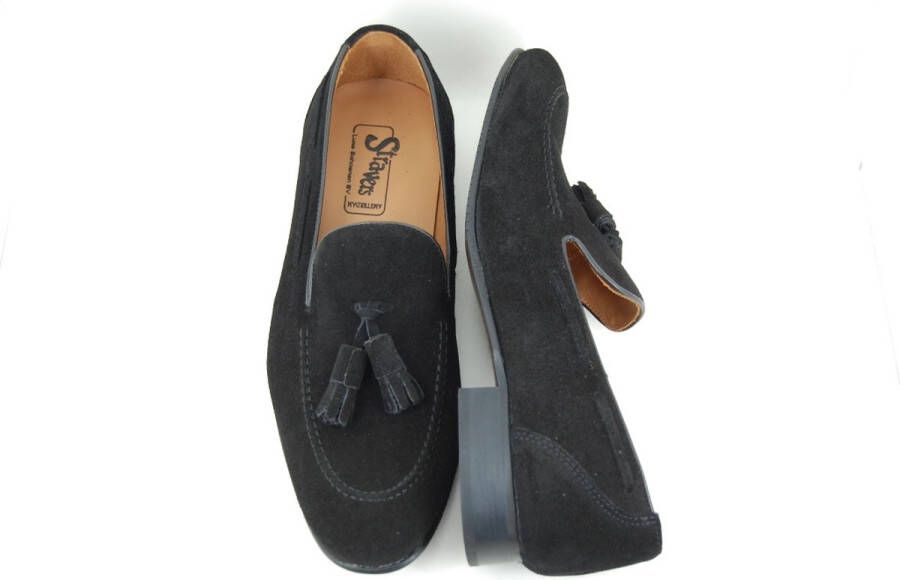 Stravers Kleine Maten Schoenen Stravers Instappers met Kwastjes Heren Kleine Maten Tassel Loafers Zwart