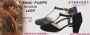 Stravers Kleine Maten Schoenen Stravers Pumps met Bandje Zwart Leer. Kleine Maten T-band Tussenhakken - Thumbnail 5