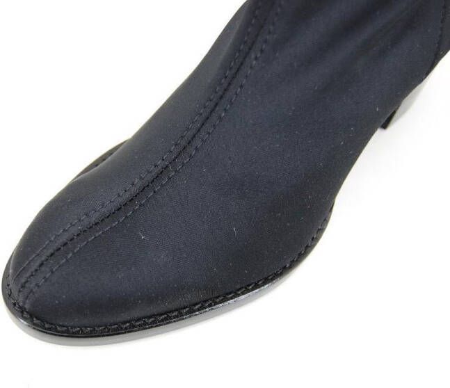 Stravers Kleine Maten Schoenen Stravers Stretch Laarzen Zwart Lang Lage Hak. Kleine Maten Elastische Laarzen