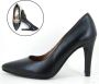 Stravers Kleine Maten Schoenen Stravers Zwarte Pumps Leer. Stijlvolle Hoge Hakken Kleine Maten - Thumbnail 3