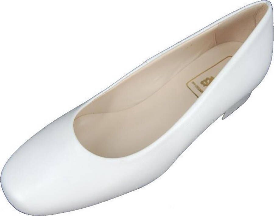 Stravers Kleine Maten Schoenen Stravers Witte Pumps met Lage Hak Grote Maten Trouwschoenen