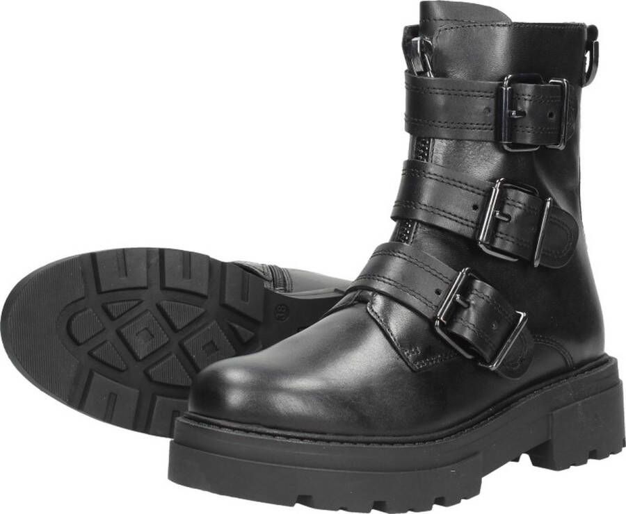 Sub55 Biker boots Enkellaarsjes Plat zwart