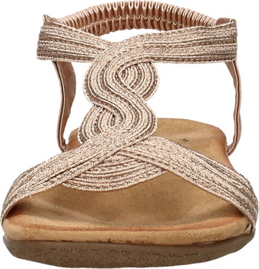 Sub55 Comfortabel Sandalen Plat Champagne